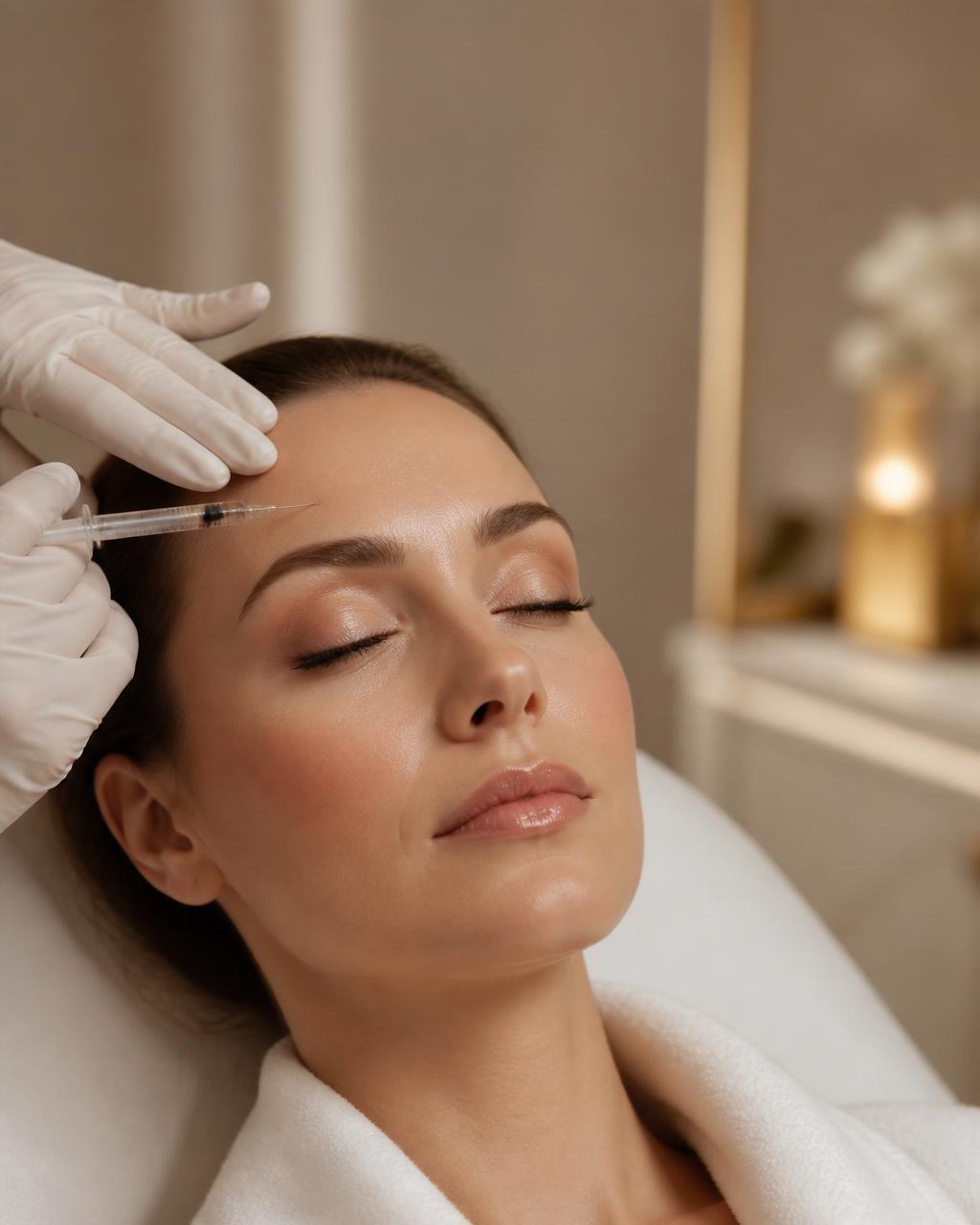 Botox i Göteborg – Botox-behandling av panna med fin nål i exklusiv klinikmiljö
